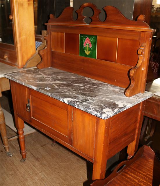 Mahogany marble top washstand